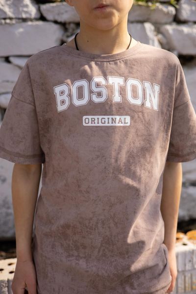 Стильний літній комплект для хлопчика підлітка "BOSTON", бежевий