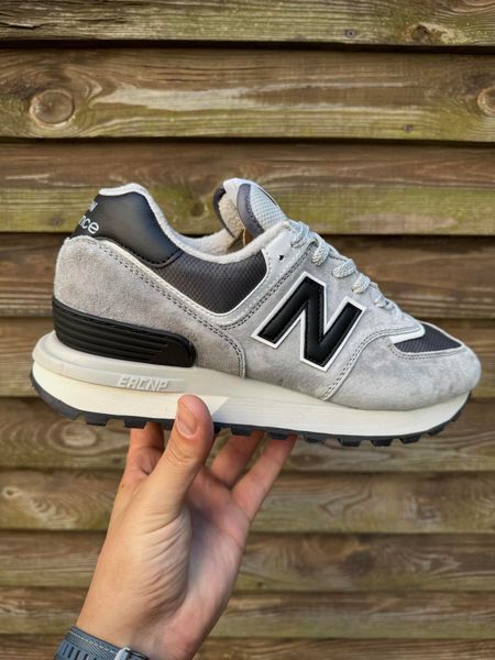 Термо Кросівки New Balance 574 legacy Waterproof Gore Tex (сірі з чорним)