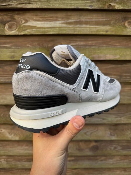 Термо Кросівки New Balance 574 legacy Waterproof Gore Tex (сірі з чорним)