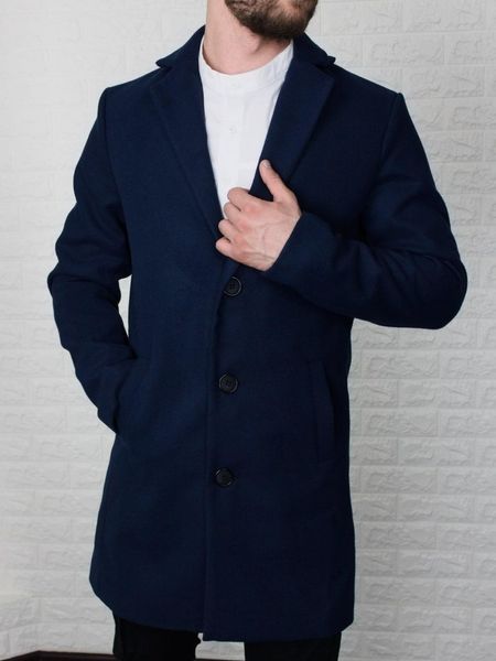 Пальто чоловіче, класичне, кашемірове ,синє 2000 син фото