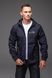 Чоловіча куртка вітрівка Softshell на флісі синя 2307 син фото 11