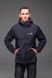 Чоловіча куртка вітрівка Softshell на флісі синя 2307 син фото 15