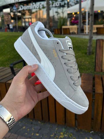 Кросівки Puma Suede XL, сіро білі (замша)
