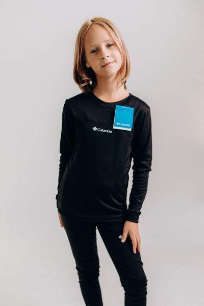 Термобілизна дитяча для дівчаток та хлопчиків Columbia чорна на флісі до -32&deg;С