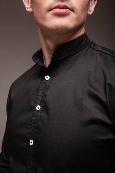 Сорочка чоловіча з довгим рукавом "Modern" чорна 1839 чор фото