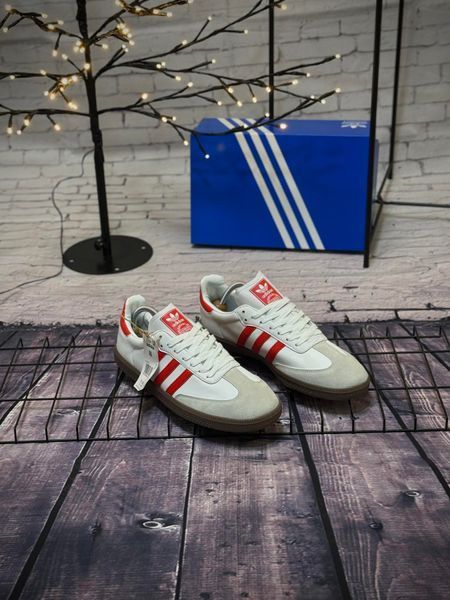 Кросівки Adidas Samba, сіро червоні