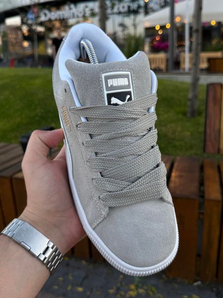 Кросівки Puma Suede XL, сіро білі (замша)
