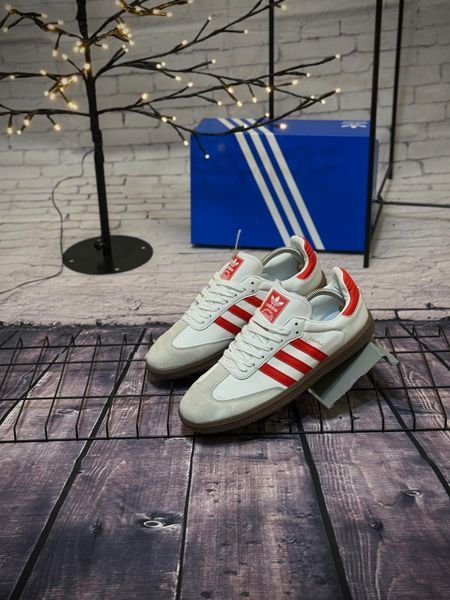 Кросівки Adidas Samba, сіро червоні