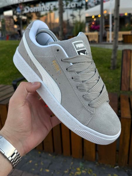 Кросівки Puma Suede XL, сіро білі (замша)