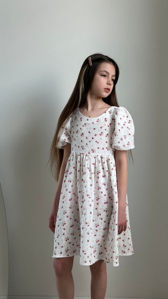 Сукня літня, муслінова для дівчинки, біла