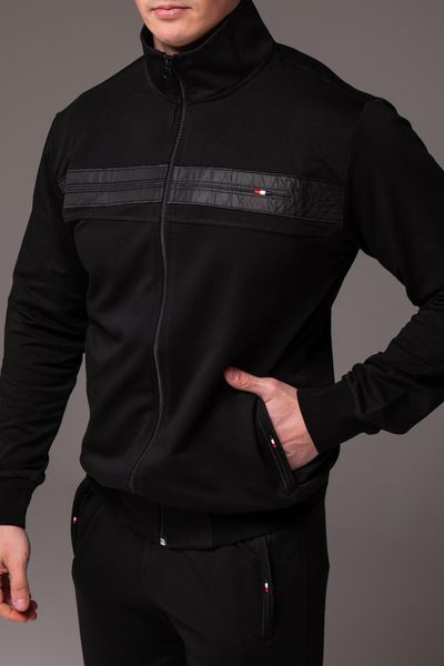 Спортивний костюм чоловічий без капюшона чорний