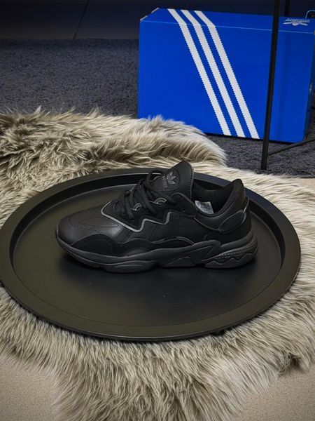 Кросівки Adidas Ozweego, чорні (шкіра, замша)