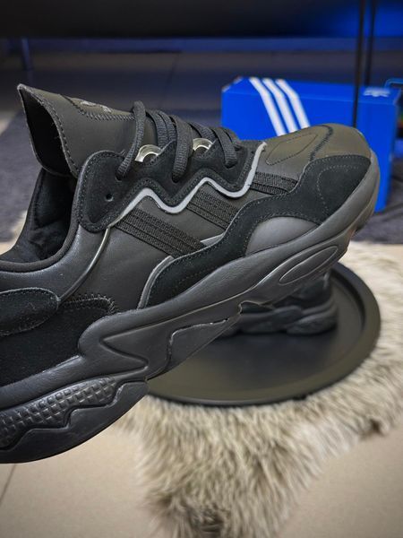 Кросівки Adidas Ozweego, чорні (шкіра, замша)