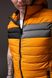 Жилет чоловічий утеплений з капюшоном та кишенями на застібках, жовтий 2059 фото 3