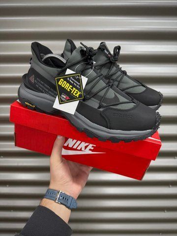 Термо Кросівки Nike ACG Air Terra Antarctic (чорно-сірі)