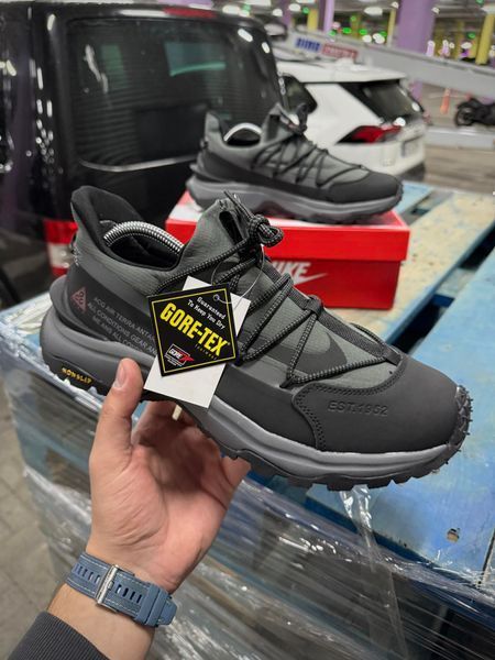 Термо Кросівки Nike ACG Air Terra Antarctic (чорно-сірі)