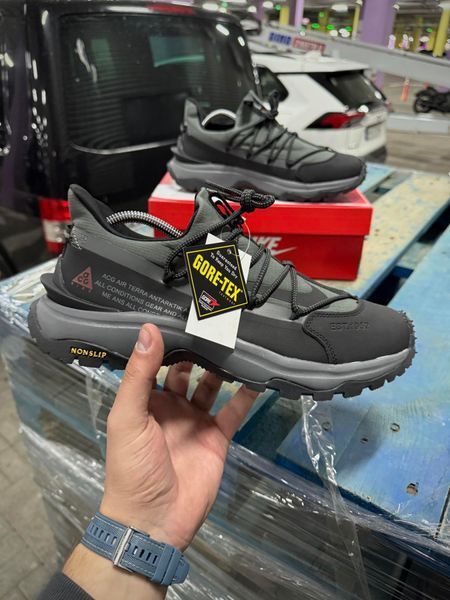 Термо Кросівки Nike ACG Air Terra Antarctic (чорно-сірі)