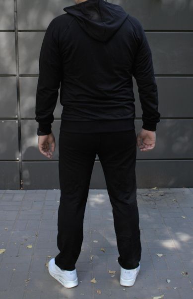 Чоловічий спортивний костюм,утеплений, з капюшоном, чорний ,Батал 2197 чор фото