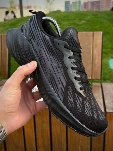 Кросівки Asics NovaBlast 3, чорні літні кросівки (сіточка)