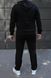 Чоловічий спортивний костюм,утеплений, з капюшоном, чорний ,Батал 2197 чор фото 7