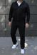 Чоловічий спортивний костюм,утеплений, з капюшоном, чорний ,Батал 2197 чор фото 5