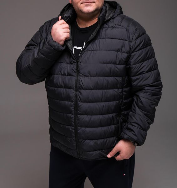 Чоловіча демісезонна утеплена куртка ,великого розміру, темно-синя