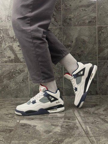 Кросівки Nike Air Jordan 4 Retro (white navy)