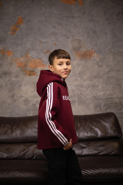 Універсальний худі з капюшоном для хлопчиків та дівчаток,бургунді