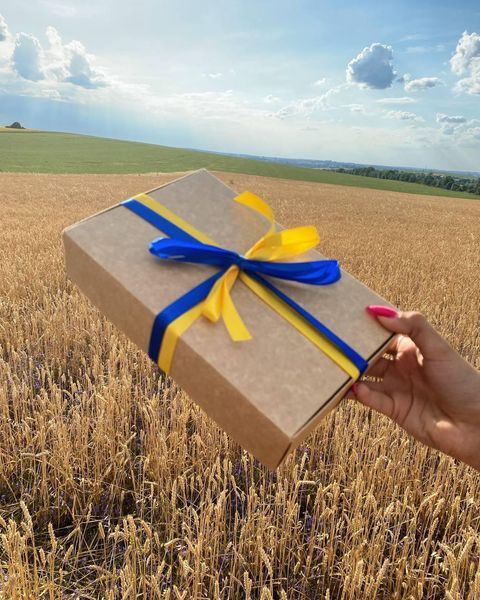 Бокс чоловічих патріотичних шкарпеток на 8 пар 40-45 р в подарунковій коробці із стрічкою весна-осінь-літо