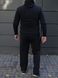 Чоловічий спортивний костюм,утеплений, з капюшоном, чорний ,Батал 2204 фото 2