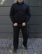 Чоловічий спортивний костюм,утеплений, з капюшоном, чорний ,Батал 2204 фото 4