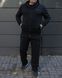 Чоловічий спортивний костюм,утеплений, з капюшоном, чорний ,Батал 2204 фото 5