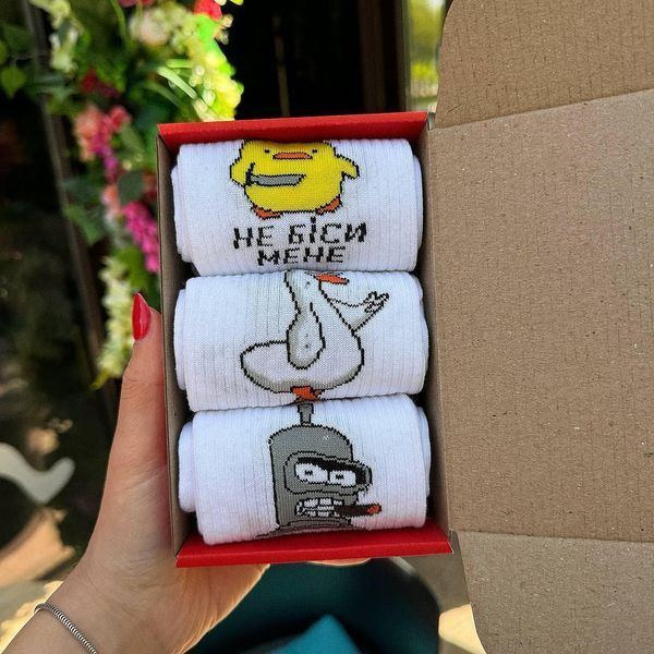 Бокс чоловічих шкарпеток 40-45 на 3 пари