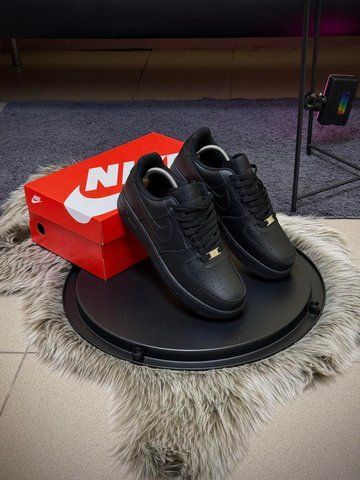 Кросівки Nike Air Force 1 Low, чорні (шкіряні)