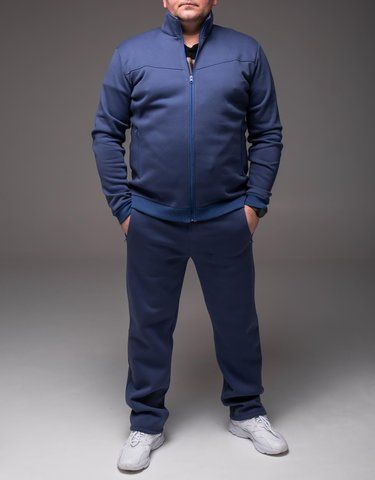 Спортивний костюм чоловічий , утеплений , синій, XXXL-9XL