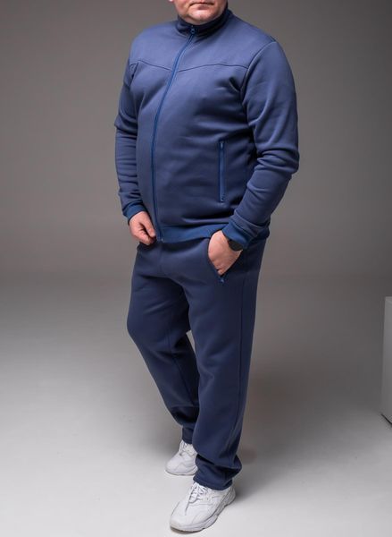 Спортивний костюм чоловічий , утеплений , синій, XXXL-9XL