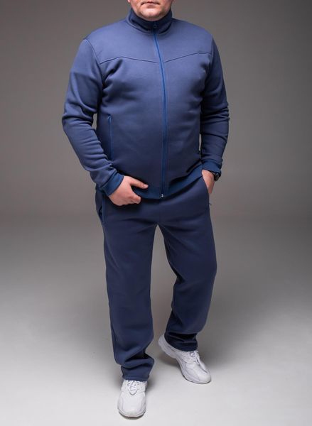 Спортивний костюм чоловічий , утеплений , синій, XXXL-9XL