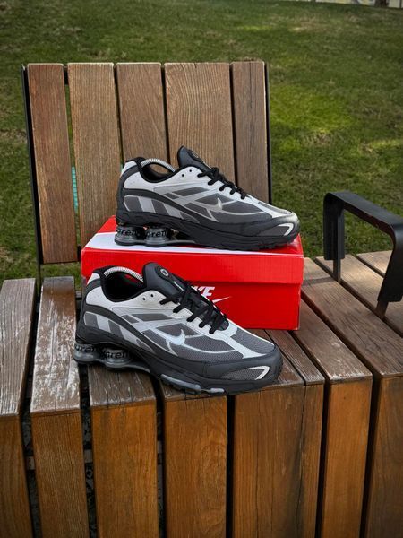 Кросівки Nike SHOX Ride 2 SP X SUPREME, чорно сірі (весна-літо)