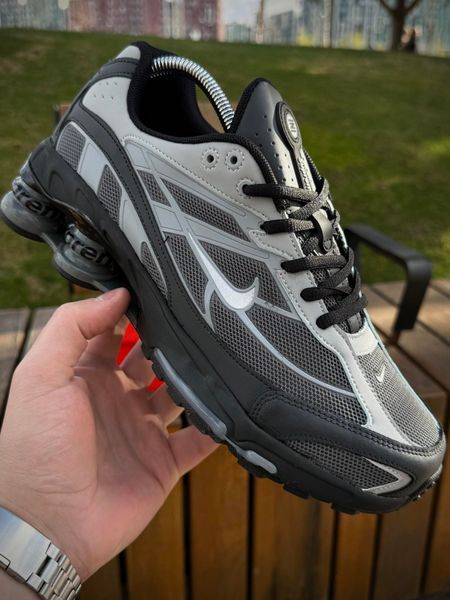 Кросівки Nike SHOX Ride 2 SP X SUPREME, чорно сірі (весна-літо)