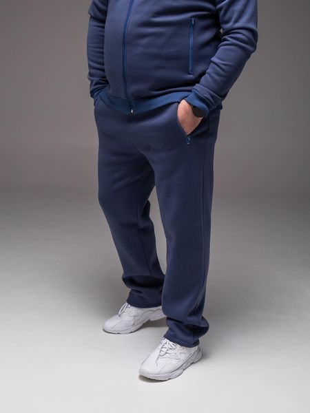 Спортивний костюм чоловічий , утеплений , синій, XXXL-9XL