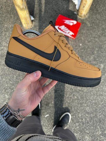 Кросівки Nike Air Force (camel, шкіра ЛІЦЕНЗІЯ)
