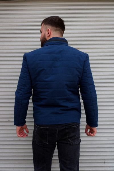 Куртка демісезонна , чоловіча, з коміром стійка , синя 2140 син фото