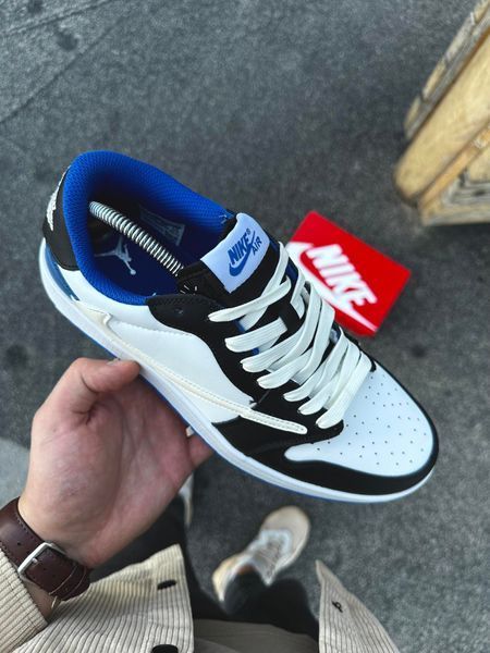 Кросівки Nike Air Jordan 1 Low x Travis Scott (біло-сині)