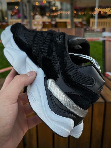 Кросівки New Balance 9060, чорно білі (замша, сітка)