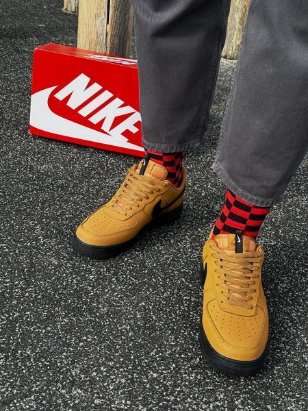 Кросівки Nike Air Force (camel, шкіра ЛІЦЕНЗІЯ)