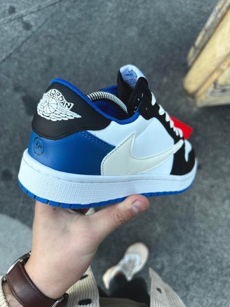 Кросівки Nike Air Jordan 1 Low x Travis Scott (біло-сині)