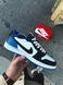 Кросівки Nike Air Jordan 1 Low x Travis Scott (біло-сині) 618-3 фото 4