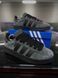 Зимові Кросівки Adidas Campus, чорно-сірі з хутром 833-3 фото 8