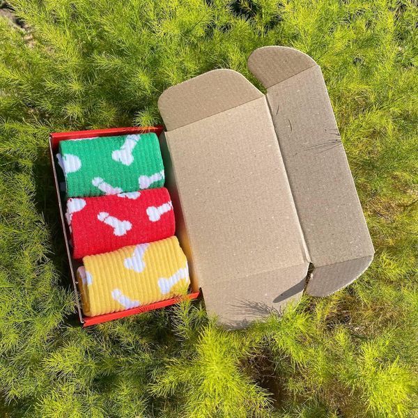 Бокс чоловічих високих шкарпеток 40-45 на 3 пари з малюнком Цюцюрок
