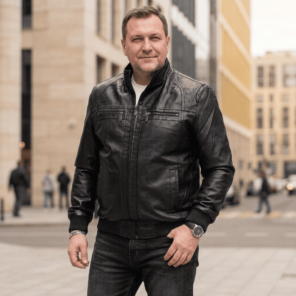 Куртка чоловіча з екошкіри, великого розміру